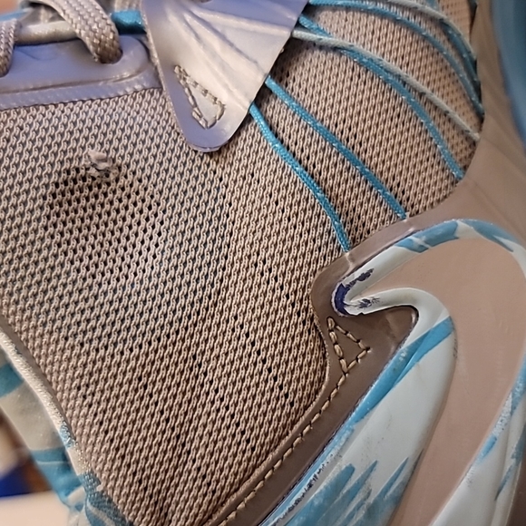 Nike Lunar Hyperdunk 2012 Men's Shoes 524934-008 Gray Blue Basketball Size 11 - Picture 12 of 12